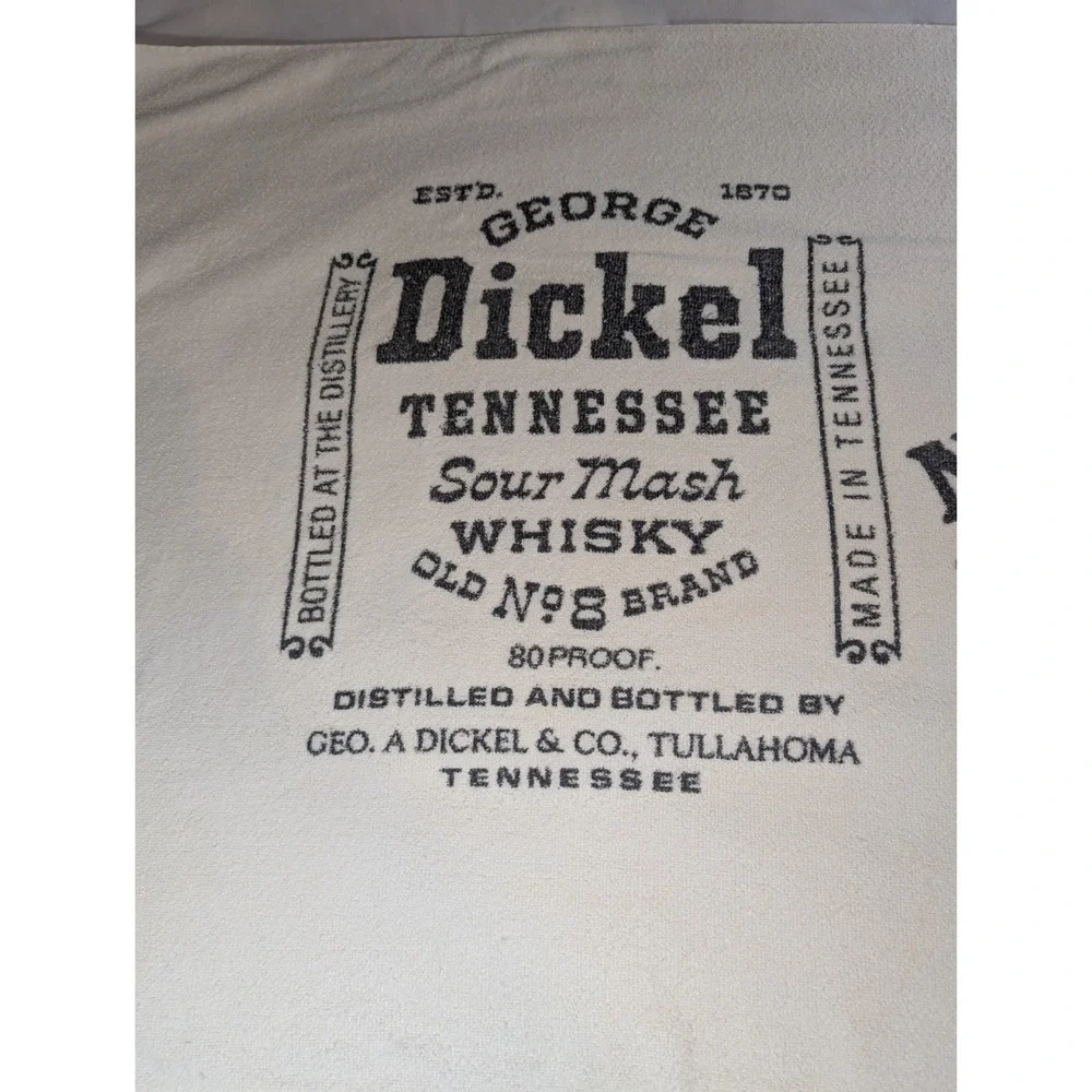 Vintage Beach Towel Advertising George Dickel Whisky Made In USA 57